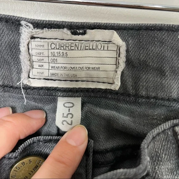 Current/Elliot The Skinny Bleach Out Destroy Jean Capri Ankle Cropped Size 25 - Picture 7 of 9